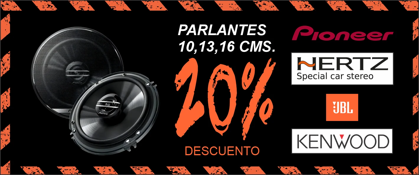 Parlantes 10, 13 y 16 cm con 20% de descuento — Pioneer, Hertz, JBL y Kenwood en Antocarz